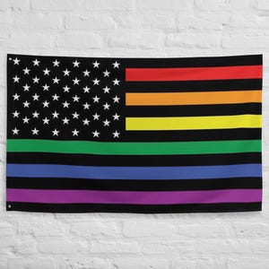 Large LGBTQ USA Pride Flag