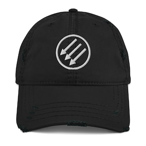 Iron Front Hat - Distressed hat - Three arrows hat