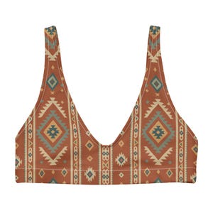 Aztec Bikini top - Boho Swimsuit top - Western Bikini top | Southwestern Swimwear | Cowgirl bikini top