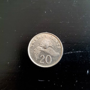 Singapur, Bimetálico, Rana, Monedas extranjeras, Monedas del mundo, Colección de monedas, Divisa, Colección de monedas del mundo, Dinero, Moneda de la suerte para manualidades