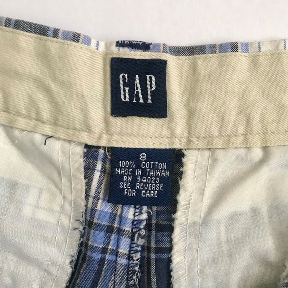 Vintage 90s Gap High Waisted Shorts; Blue and Whi… - image 5