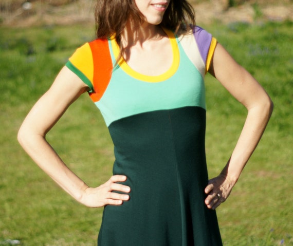 Stephen Burrows World Color Block Maxi Dress; Rare