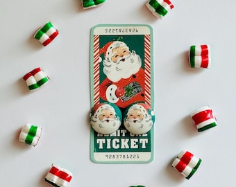 Vintage Christmas card inspired earrings