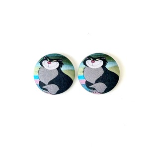 Lucifer the cat earrings