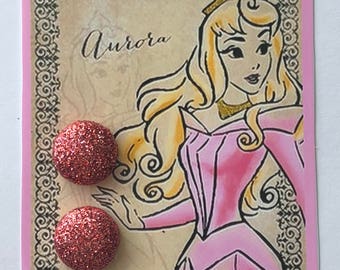Auora sleeping beauty inspired earrings