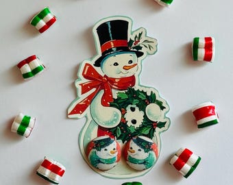 Vintage Christmas card inspired earrings