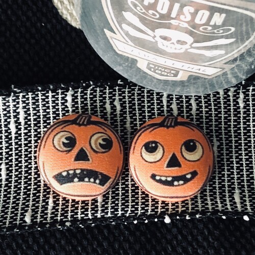 Silly vintage pumpkin earrings