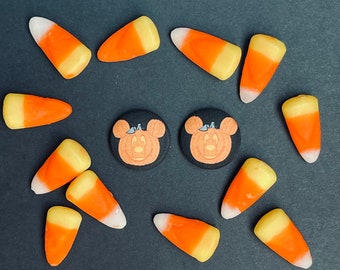 Pumpkin mickey mouse earrings