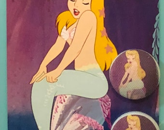 Peter pan mermaid earrings
