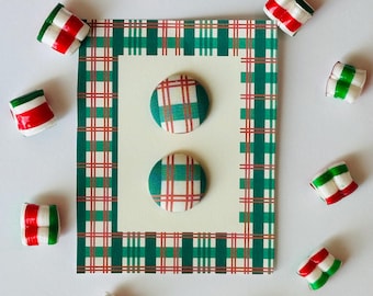 Vintage Christmas card inspired earrings