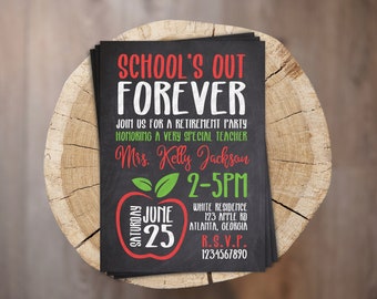 Teacher Retirement Invite // Personalized Printable Teacher Retirement Invitation // Retiring Invite // Retiring Invitation