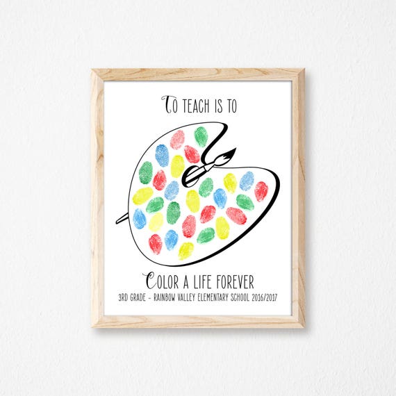 teacher fingerprint gift teacher