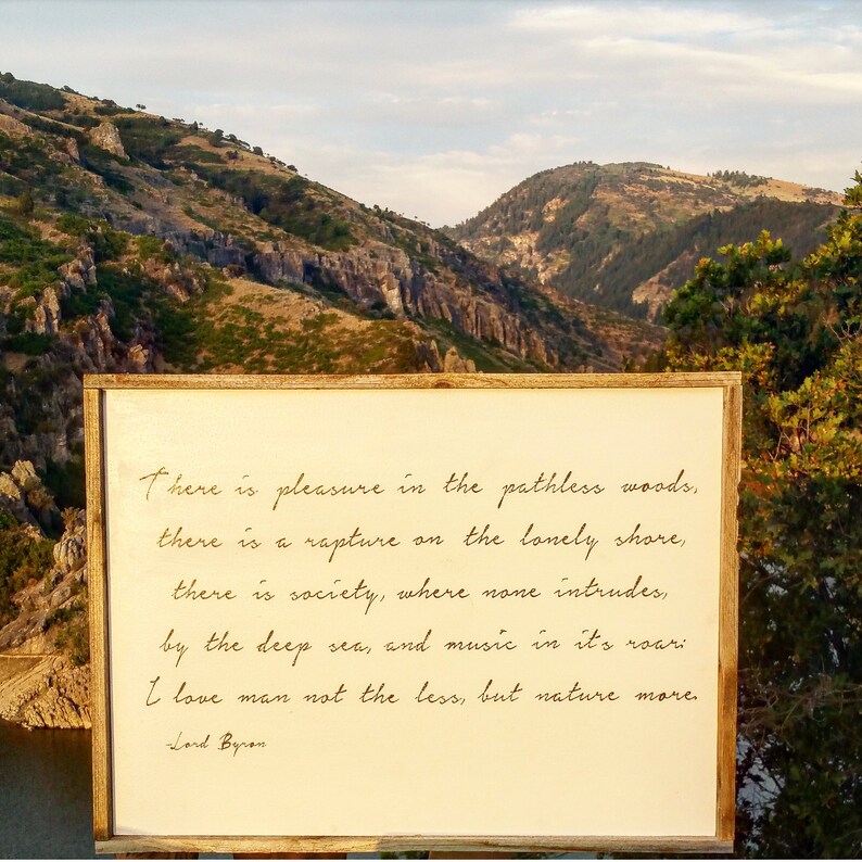 lord byron pathless woods meaning