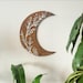 Crescent moon wall art / celestial decor / moon gift / moon wall hanging / mindfulness gift / hand painted wood art / nature lover gift 