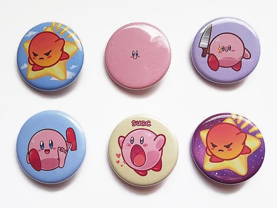 Kirby Meme Buttons Nintendo Etsy