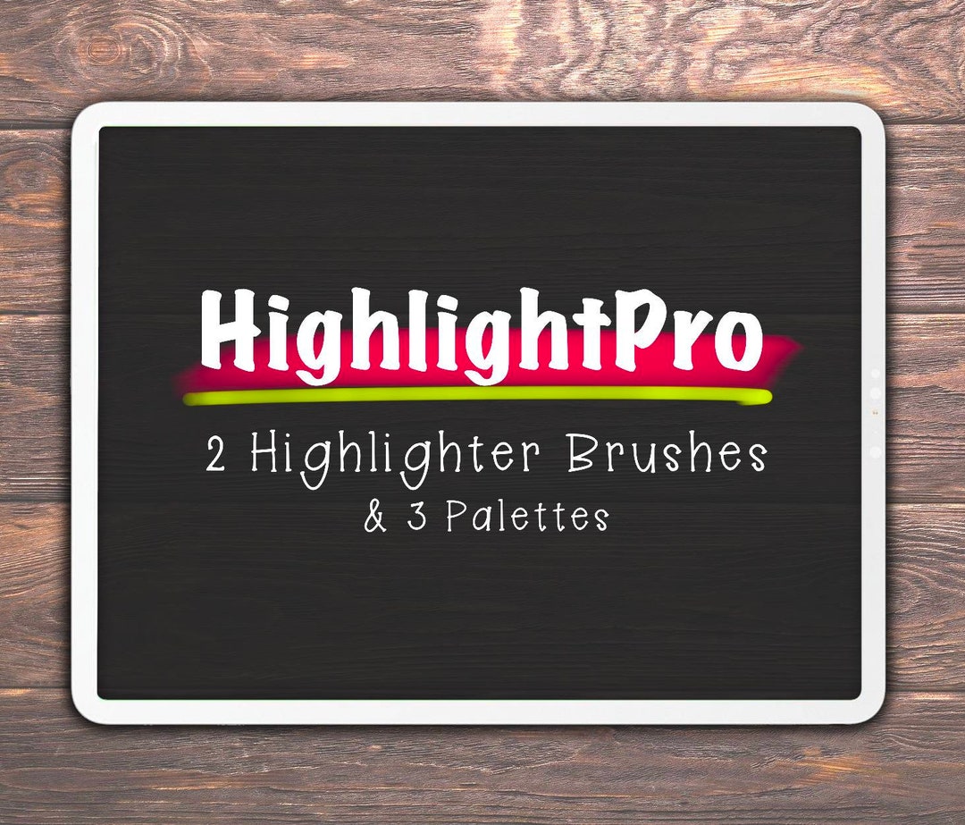 2 Highlighter Brushes for Procreate PLUS Vintage, Pastel, Bright Color