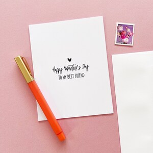 Joyeuse Saint-Valentin à mon meilleur ami / Carte / Carte d'amour / BFF / Saint-Valentin / Amitié / Partenaire / Carte de mariage / Mari / Femme