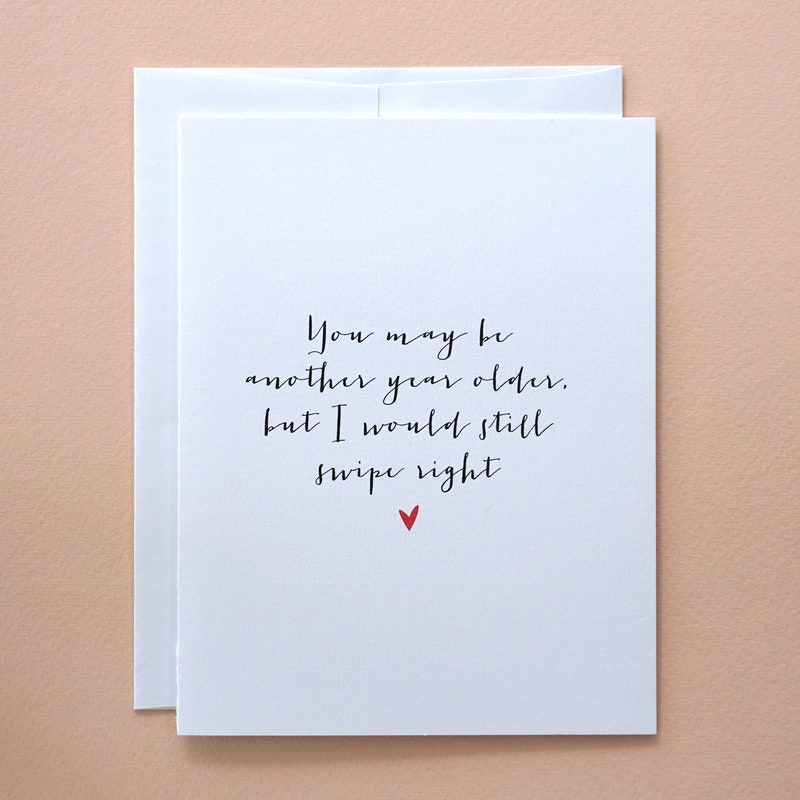 Swiped Right Card - Etsy