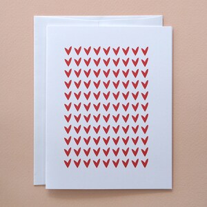 Coeurs roses / Carte d'amour / Carte douce / Saint-Valentin / Anniversaire / Mot d'amour / Message d'amour / Doux et simple