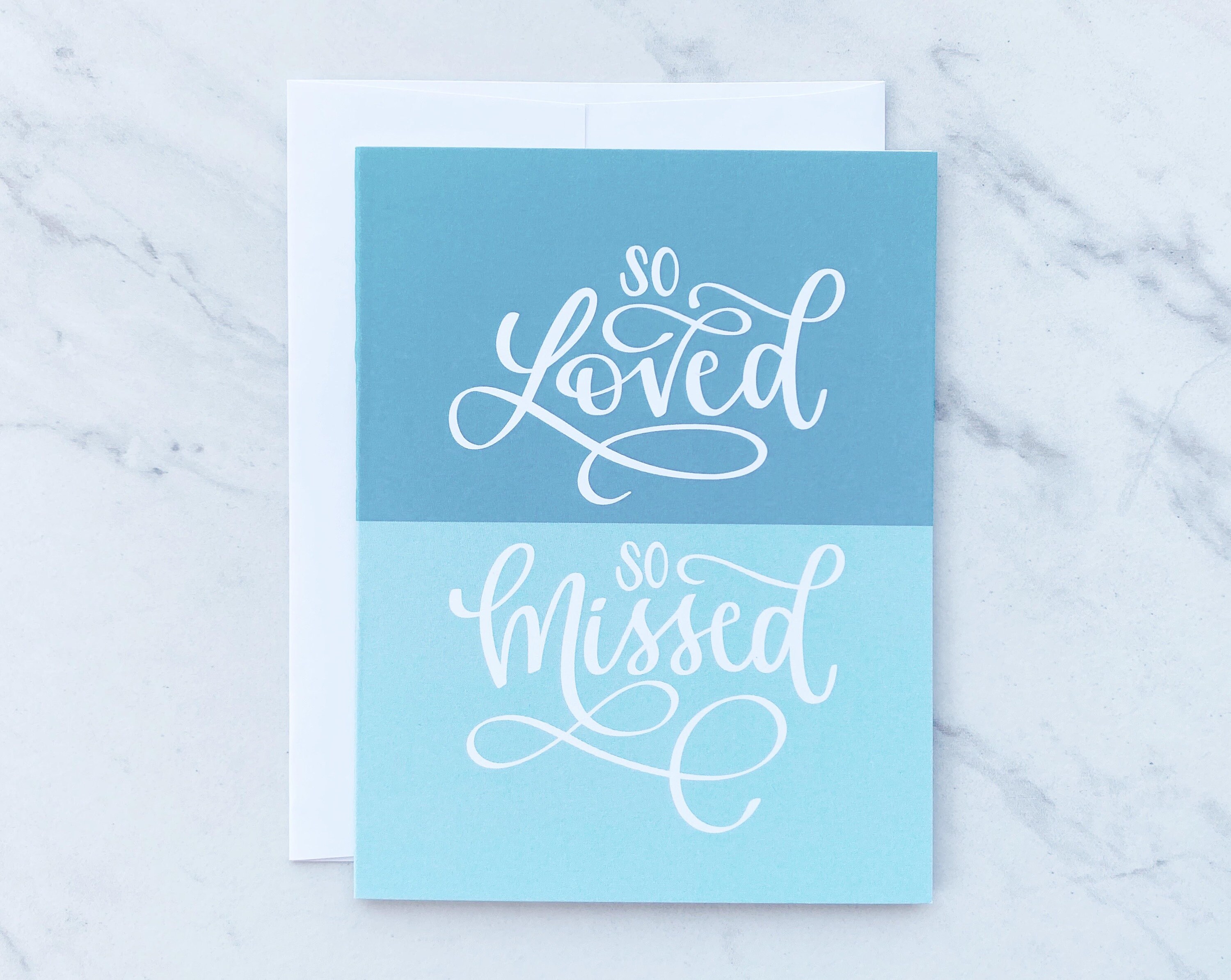 So Loved So Missed / Greeting Card / Sympathy Card / Etsy