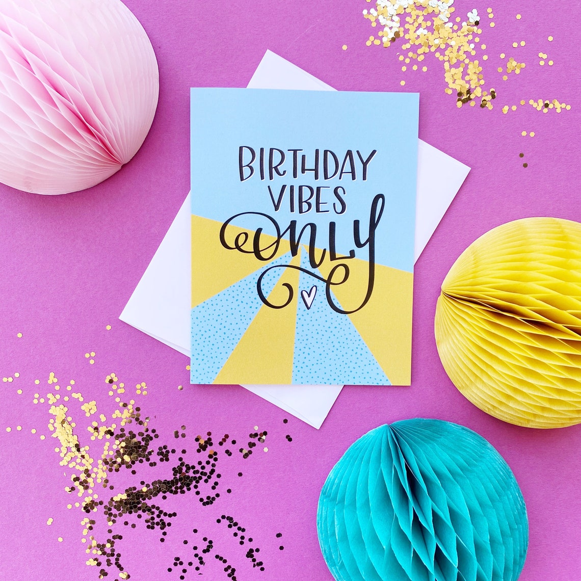 Birthday Vibes Only / Birthday Card / Funny Card / Sweet / Etsy