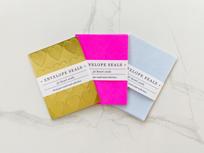 Heart Envelope Seals / Stickers / Envelope Seals / Heart / Etsy