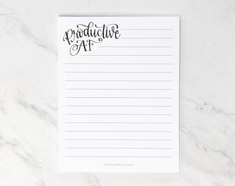 Notepad / Productive AF / Legit List / To Do List / Scratch Pad / Organized / Funny Gift / List Maker / Organizational Tool / Sweary Gift