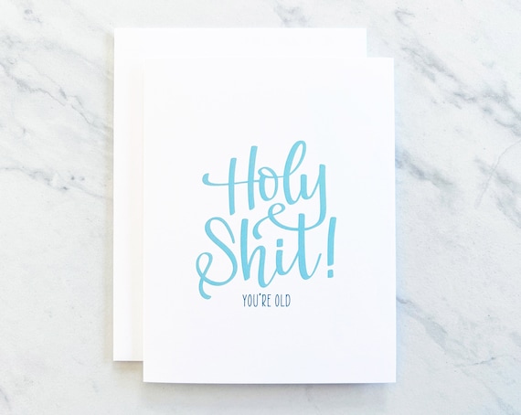Holy Shit. Funny Birthday Greeting Card Holy Shit. Funny Birthday Greeting Card