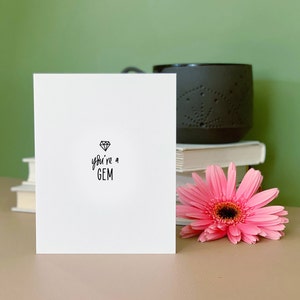 Vous êtes un bijou / Carte de voeux / Carte de remerciement / Carte d'amitié / Juste parce que / Gemme / Cadeau de remerciement