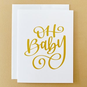 Oh Baby / Baby Card / Baby Shower / New Baby / Expectant Mother / Mama to Be / Baby Gift / Shower Gift / Funny Baby Card / Funny Card
