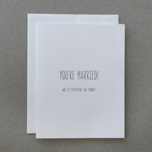 You're Married! / Was it Everything you Pinned? / Greeting Card / Wedding Card / Funny Wedding / Funny Card / Pinterest / Wedding Planning
