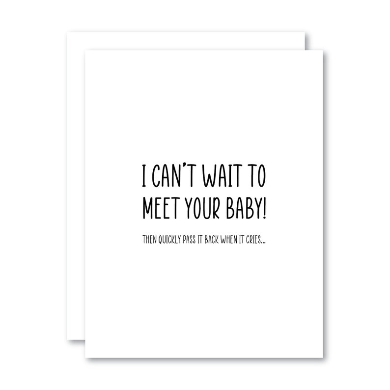 I Can't Wait to Meet Your Baby / Greeting Card / Quickly Etsy