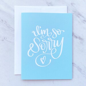 Je suis tellement désolé / Carte d'excuses / Condoléances / Sympathie / Excuses / Bleu / Doux / Genre / Excuse / Ami / Perte / Chagrin