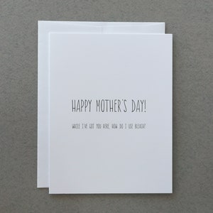 Bonne fête des mères / Comment utiliser l’eau de Javel / Carte de vœux / Carte drôle / Carte drôle de fête des mères / Maman / Carte maman / Carte maman drôle / Cadeau