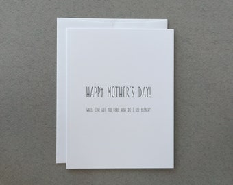 Happy Mother's Day / How Do I Use Bleach / Greeting Card / Funny Card / Funny Mother's Day Card / Mom / Mom Card / Funny Mom Card / Gift