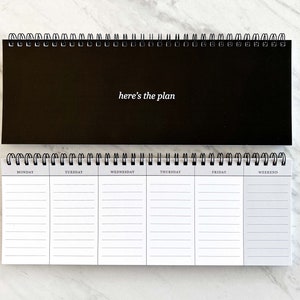 Keyboard Planner / Coiled Planner / Calendar / To Do List / Organization / Productivity Tool / Weekly Planner / Planning / Stevie and Bean