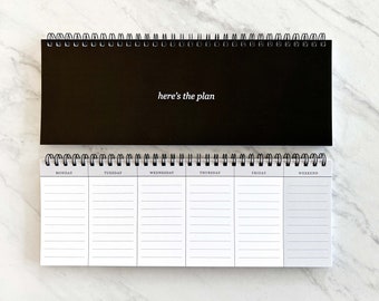 Keyboard Planner / Coiled Planner / Calendar / To Do List / Organization / Productivity Tool / Weekly Planner / Planning / Stevie and Bean