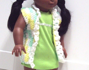Puppenjacke mit Rüschen Häkelmuster: 18 Inch Dolls (Digital Download)