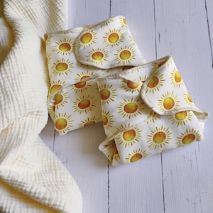 Sunshine winged prefold cloth diaper, one size or newborn preflat diaper