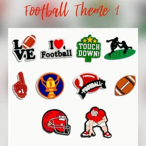 Football Themed Croc Charms