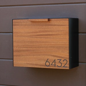 Mailbox Large, Mahogany Mailbox, Wall Mounted mailbox