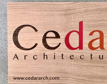 Custom Engraved Wood Sign: Personalized Modern Decor