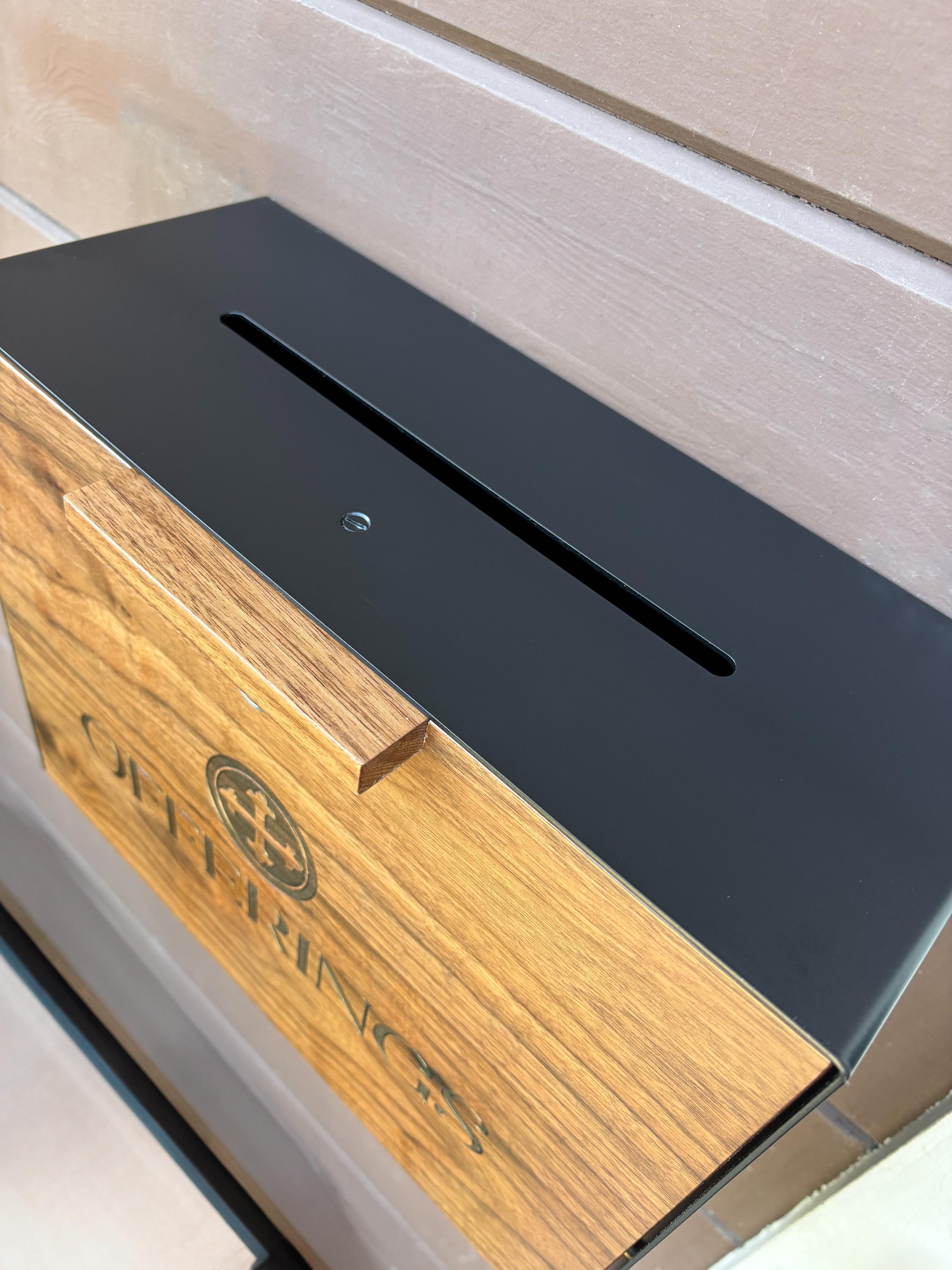 Wall Mounted Church Collection Box: Locking Donation Suggestion Box ...