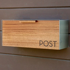 Mailbox Small,  Mahogany  Mailbox, Wall Mounted
