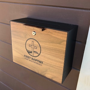 Church Collection Box, Church Donation Box, Wall mounted