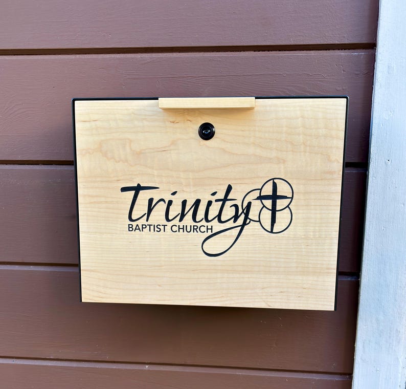 Wall Mounted Church Collection Box: Locking Donation Suggestion Box ...