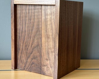 Planter Box Indoor, Walnut wood, adjustable base