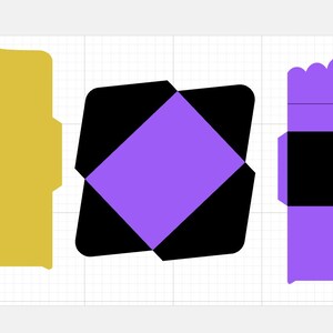 Fichiers de découpe d'enveloppe 3 styles différents SVG