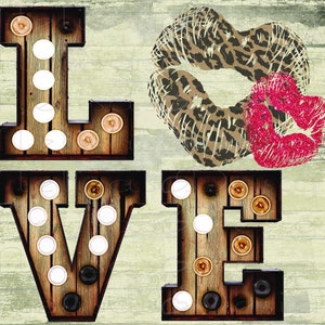 Love Cheetah Marquee Design