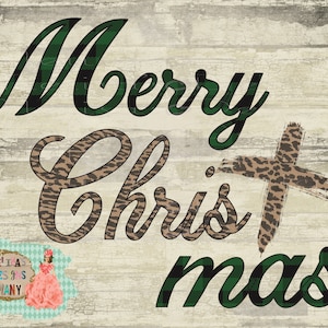Merry ChrisTmas Cross Green Buffalo Plaid Design